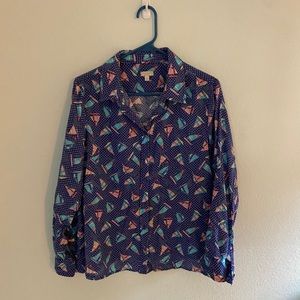 Talbots Sailboat button down Petite large